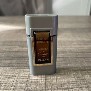 VINTAGE SANTOS de CARTIER PARIS 4ml MINI PERFUME * GREY FLACON
